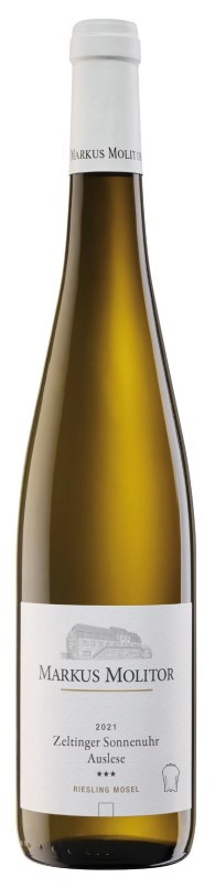  Markus Molitor  Zeltinger Sonnenuhr Auslese *** Weiße Kapsel 2021 - Amphore - Riesling -  Mosel